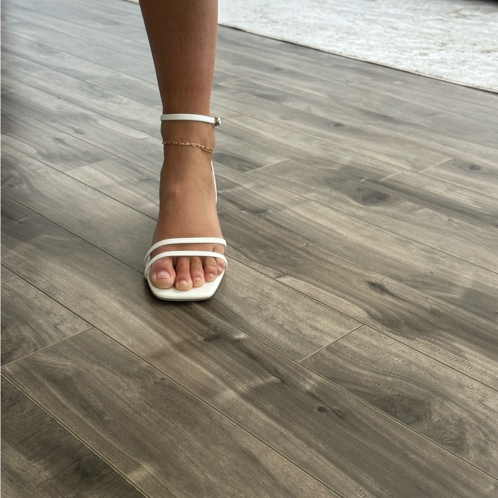 Elegant White Strappy Sandals